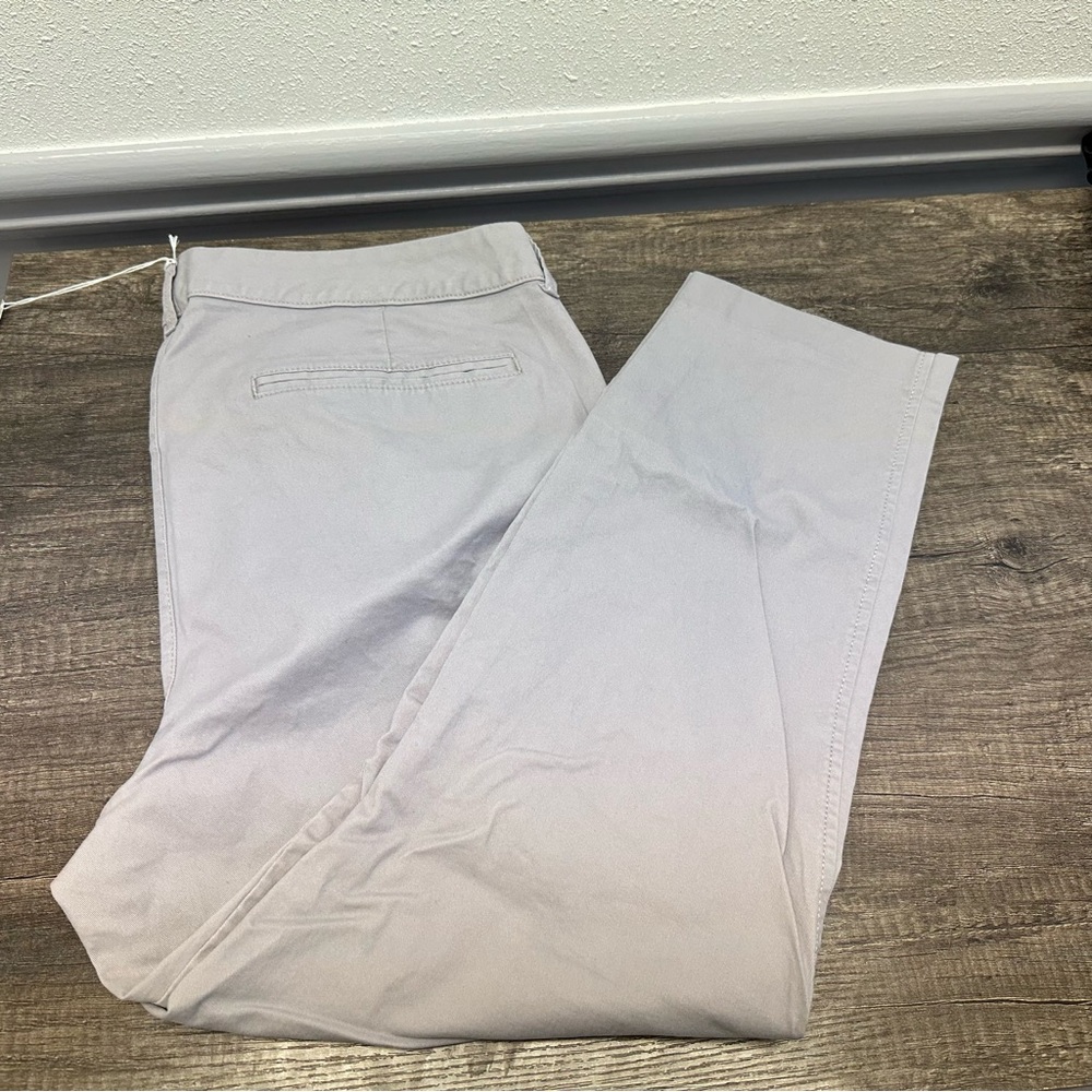 Old Navy Pixie Fit Women's Light Gray Cotton Blend Chinos (1025)
